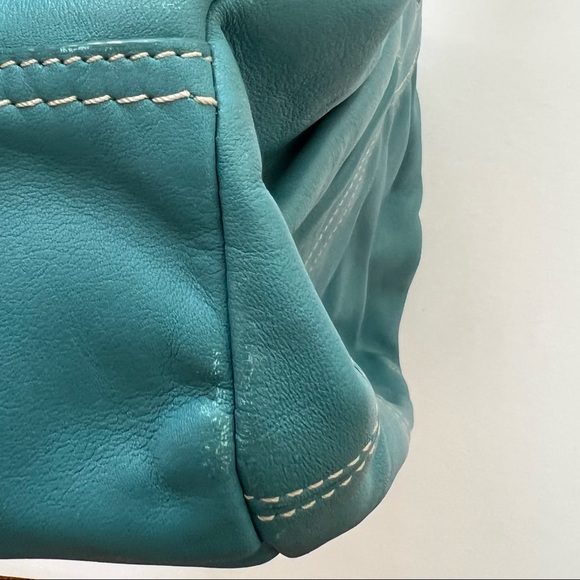 Coach Ergo Kiss Lock Teal Hobo - Picture 9 of 11